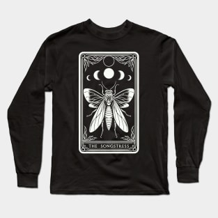 Mystic Moon Cicada Tarot Card The Songstress Long Sleeve T-Shirt